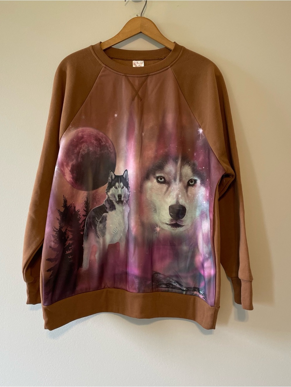 Wolf Moon Sweatshirt Size XL (15/17) Long Sleeve Pullover Casual